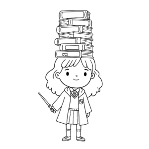 coloriage Hermione à imprimer pdf