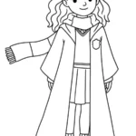 image de coloriage Hermione pour enfant
