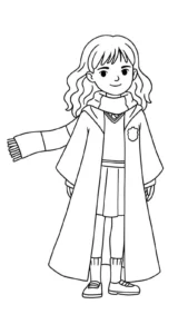 image de coloriage Hermione pour enfant