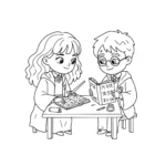coloriage Hermione pour enfant de 8 ans