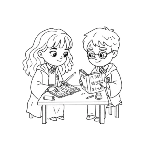 coloriage Hermione pour enfant de 8 ans