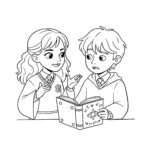 coloriage Hermione à imprimer pour enfant de 8 ans