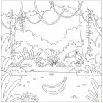 coloriage Jungle à imprimer pour enfant de 6 ans