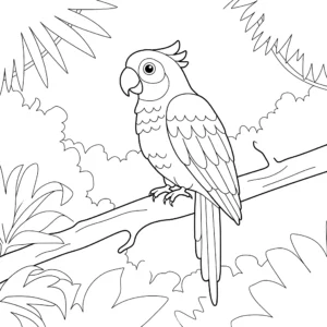 coloriage Jungle pour enfant de 7 ans