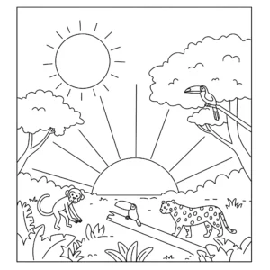 coloriage Jungle gratuit
