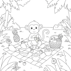 coloriage Jungle à imprimer pour enfant de 4 ans