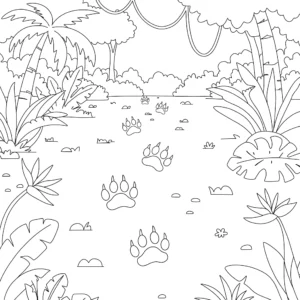 coloriage Jungle de pour enfants