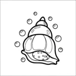 coloriage Le Coquillage Unique et Ses Bulles pour enfant de 6 ans