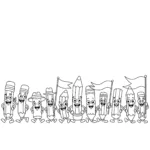 coloriage Le Défilé de Crayons à imprimer pdf gratuit