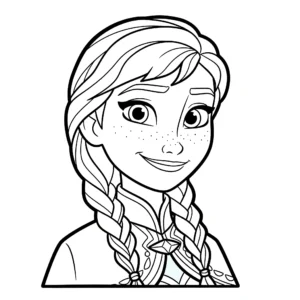 coloriage Le Portrait d’Anna pour enfant de 5 ans
