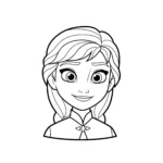image pour coloriage Le portrait d’Anna enfant