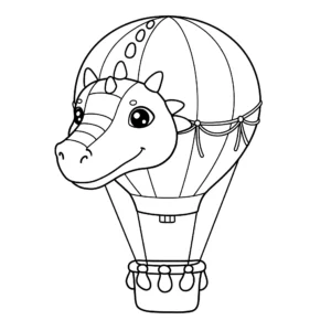 coloriage Montgolfière a telecharger
