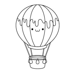 imprimer coloriage Montgolfière