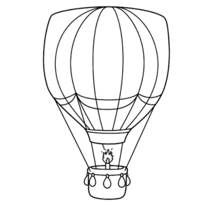 coloriage Montgolfière pour enfant de 8 ans