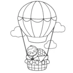 coloriage Montgolfière à imprimer pour enfants