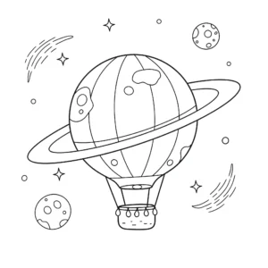 coloriage Montgolfière en ligne