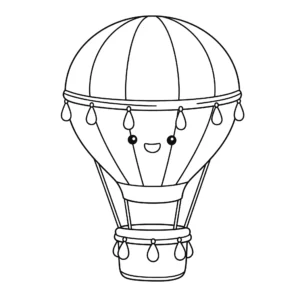 coloriage Montgolfière à imprimer pour enfant de 8 ans