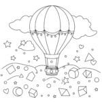 coloriage Montgolfière a imprimer