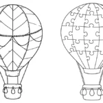 imprimer coloriage Montgolfière