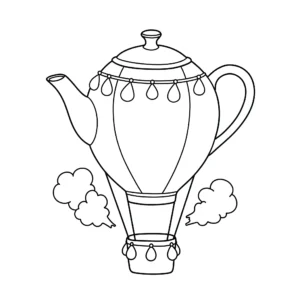 coloriage Montgolfière pour enfant gratuit