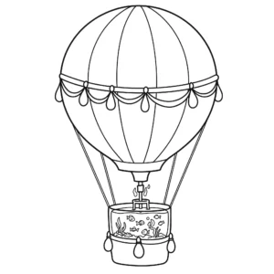 coloriage Montgolfière a colorier en ligne