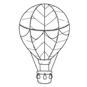 coloriage Montgolfière pour bebe a imprimer