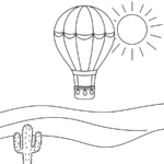 coloriage Montgolfière à imprimer pour enfant de 8 ans