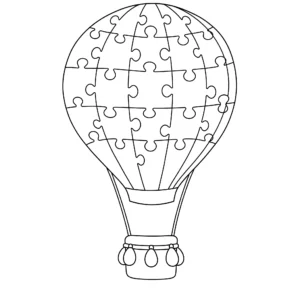 coloriage Montgolfière pour enfants à imprimer