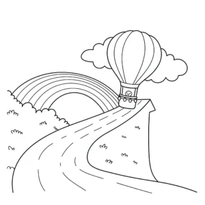 coloriage Montgolfière a imprimer gratuitement