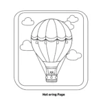 image pour coloriage Montgolfière enfant
