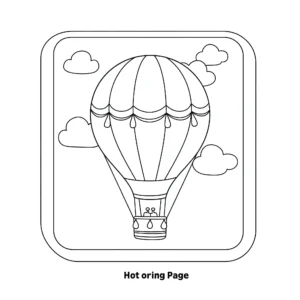 image pour coloriage Montgolfière enfant