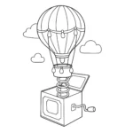 coloriage Montgolfière gratuit a imprimer