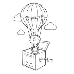 coloriage Montgolfière gratuit a imprimer