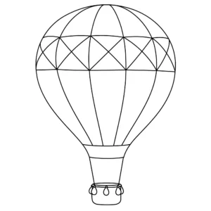 coloriage Montgolfière a imprimer pour enfant de 4 ans