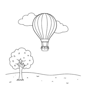 coloriage Montgolfière à imprimer pdf gratuit