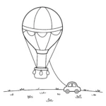 coloriage Montgolfière pour enfant de 10 ans