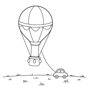 coloriage Montgolfière pour enfant de 10 ans