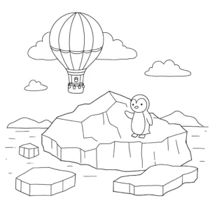 coloriage Montgolfière pour enfants à imprimer