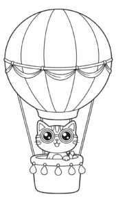 coloriage Montgolfière a telecharger