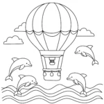 coloriage Montgolfière et decoupage a imprimer gratuit