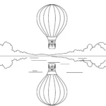coloriage Montgolfière pour enfant de 4 ans