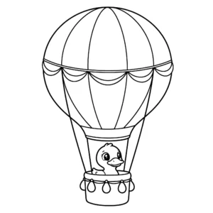 coloriage Montgolfière pour enfant de 7 ans