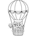 coloriage Montgolfière pour enfant de 5 ans