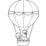 imprimer coloriage Montgolfière pour enfant
