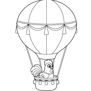 imprimer coloriage Montgolfière pour enfant