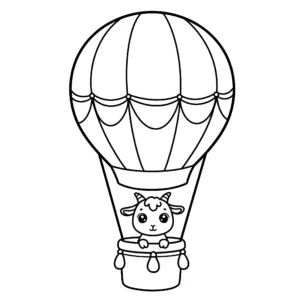 coloriage Montgolfière a imprimer gratuitement