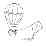 coloriage Montgolfière à imprimer a4