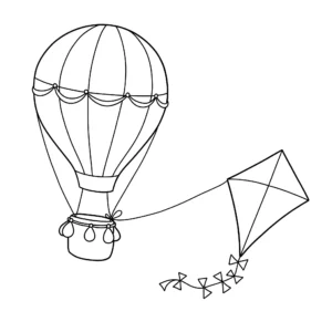 coloriage Montgolfière à imprimer a4