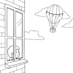 coloriage Montgolfière à imprimer pour enfant de 2 ans