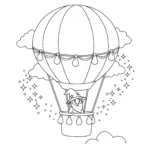 coloriage Montgolfière à imprimer pour enfant de 3 ans